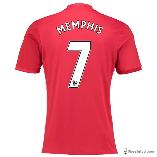 Camiseta Manchester United Replica Primera Ropa Memphis 2016/17 Rojo